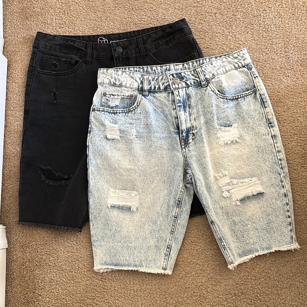 Mens denim shorts